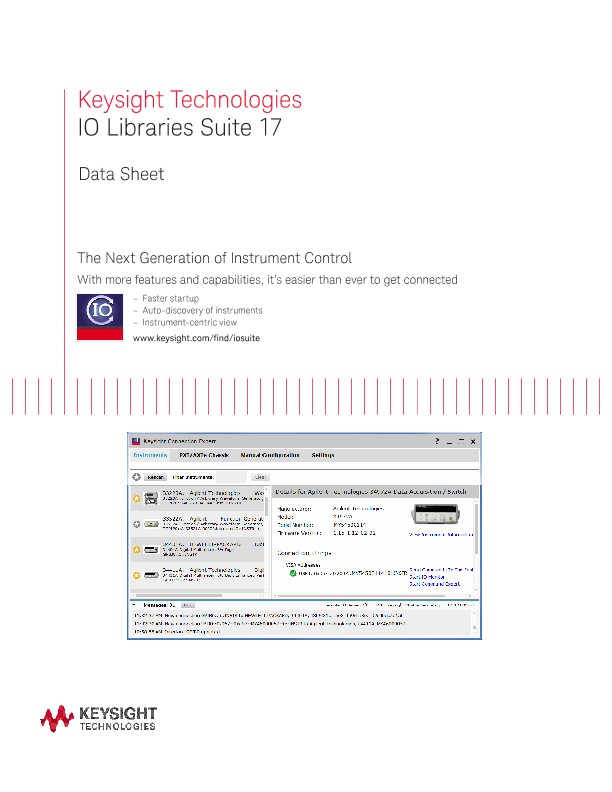 IO Libraries Suite 17 PDF Asset Page Keysight